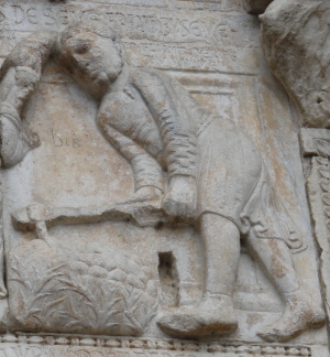 Adam laboureur (Saint-Zenon de Vérone, XIe siècle)