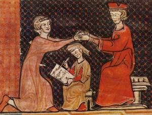 Cérémonie d’hommage féodal (XIIIe siècle)