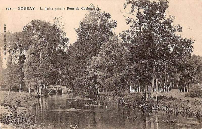 Bouray (carte  postale Mulard n°101: La Juine près le Pont de Cochet)