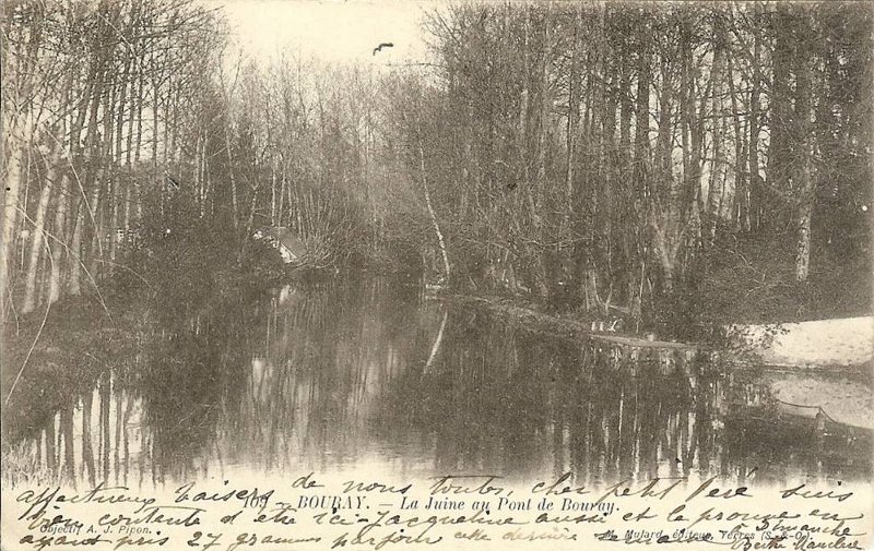 Bouray (carte postale Mulard n°109: La Juine au Pont de Bouray)