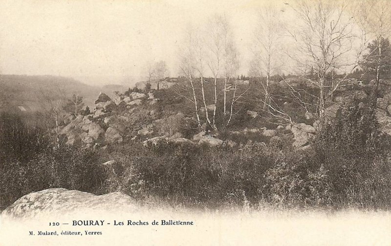 Bouray, carte postale Mulard n°120: Les Roches de Bellétienne