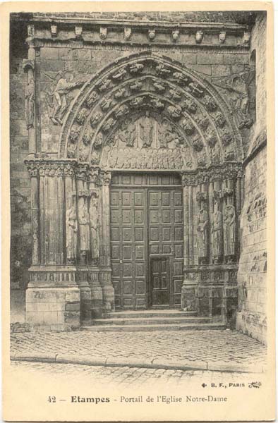 Portail de Notre-Dame (carte postale Berthaud frères n°42)