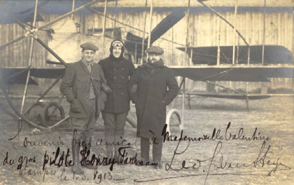 Henry Farman et Léonard Van Steyn (1er mars 1913)