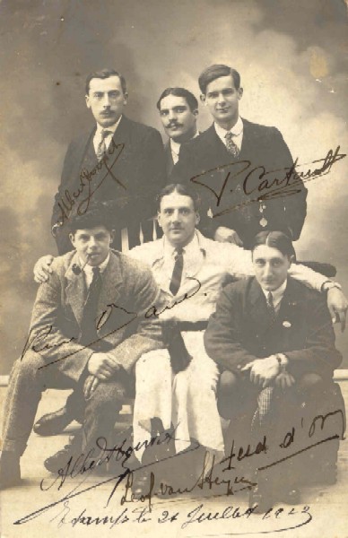 Albert Mouret, Pierre Cartault, René David, Albert Mouret, Ferdinand d’Or, Léonard Van Steyn (21 juillet 1913)