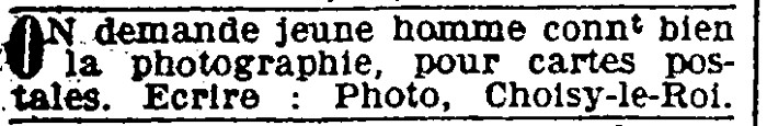 Annonce du Matin du 30 août 1906