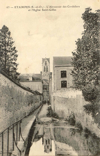 L'Abreuvoir des Cordeliers en 1904 (carte postale Mulard n°63)