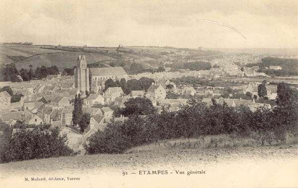 Vue d'Etampes (carte postale Mulard n°91)