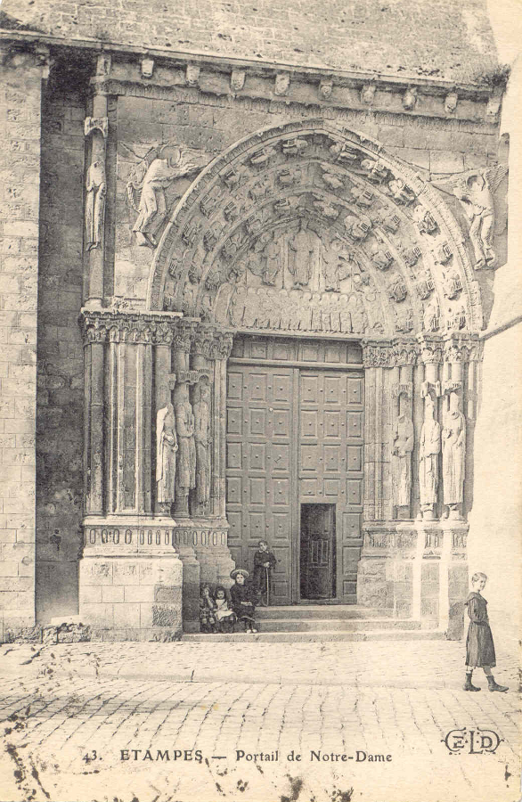 Ernest Le Deley: Etampes - Portail de Notre-Dame (1908)