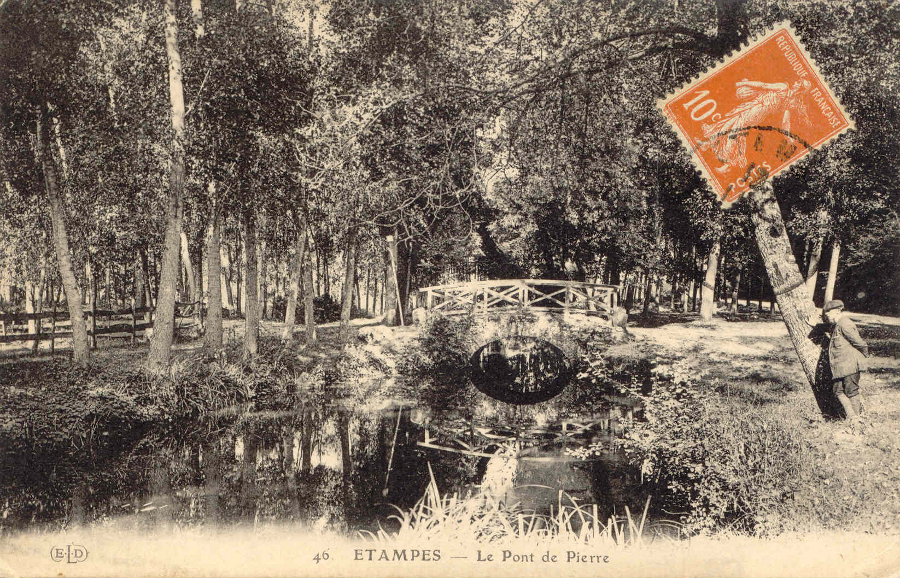 Ernest Le Deley: Etampes - Le Pont de Pierre (1908)