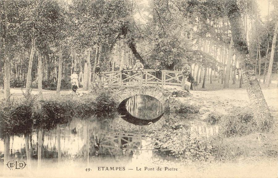 Ernest Le Deley: Etampes - Le Pont de Pierre (1908)