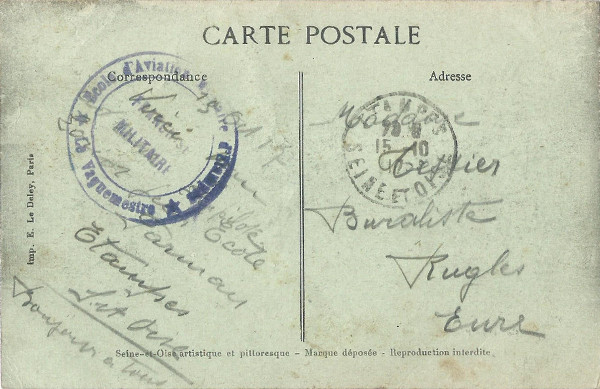 Carte de Jean Loriot (Etampes, 1917)
